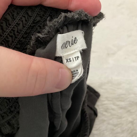 Aerie Dark Grey Satin Lounge Shorts - Size XS - Picture 3 of 8